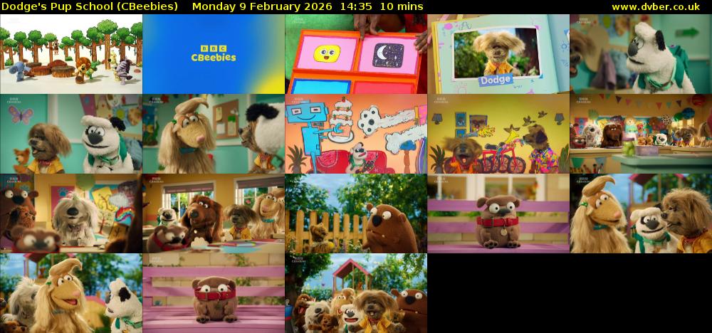 Dodge's Pup School (CBeebies) Monday 9 February 2026 14:35 - 14:45