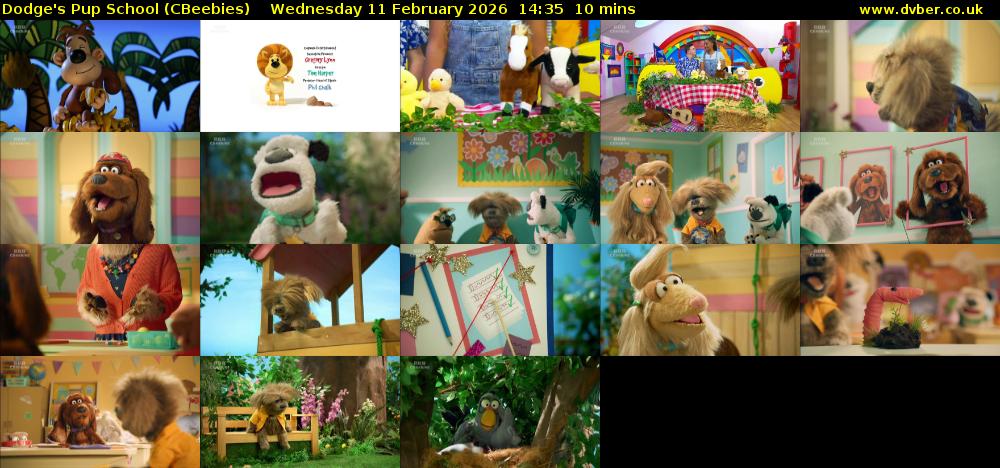 Dodge's Pup School (CBeebies) Wednesday 11 February 2026 14:35 - 14:45