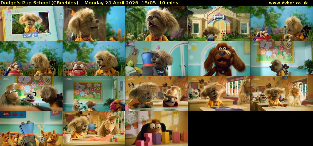 Dodge's Pup School (CBeebies) Monday 20 April 2026 15:05 - 15:15