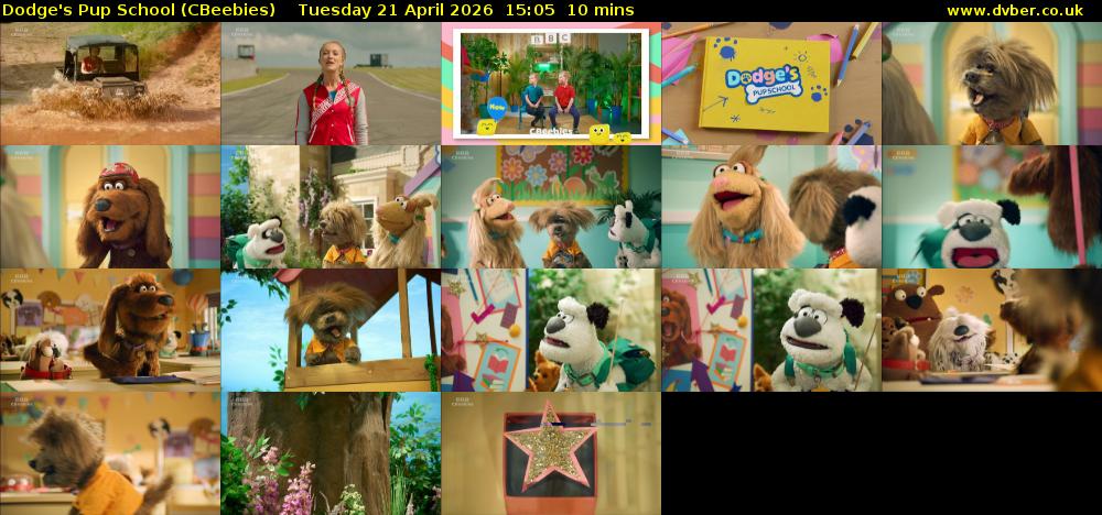 Dodge's Pup School (CBeebies) Tuesday 21 April 2026 15:05 - 15:15