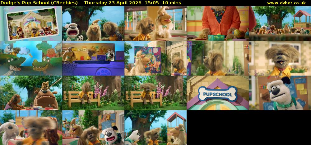 Dodge's Pup School (CBeebies) Thursday 23 April 2026 15:05 - 15:15