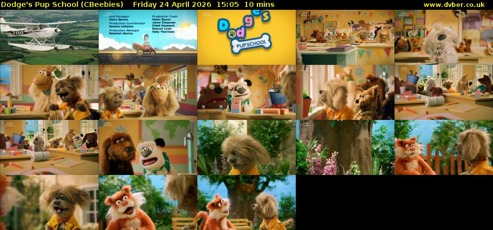 Dodge's Pup School (CBeebies) Friday 24 April 2026 15:05 - 15:15