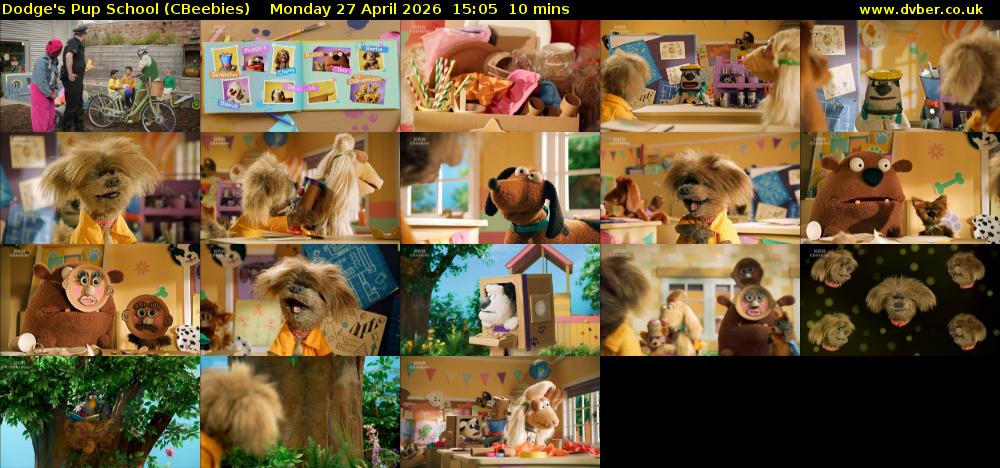 Dodge's Pup School (CBeebies) Monday 27 April 2026 15:05 - 15:15