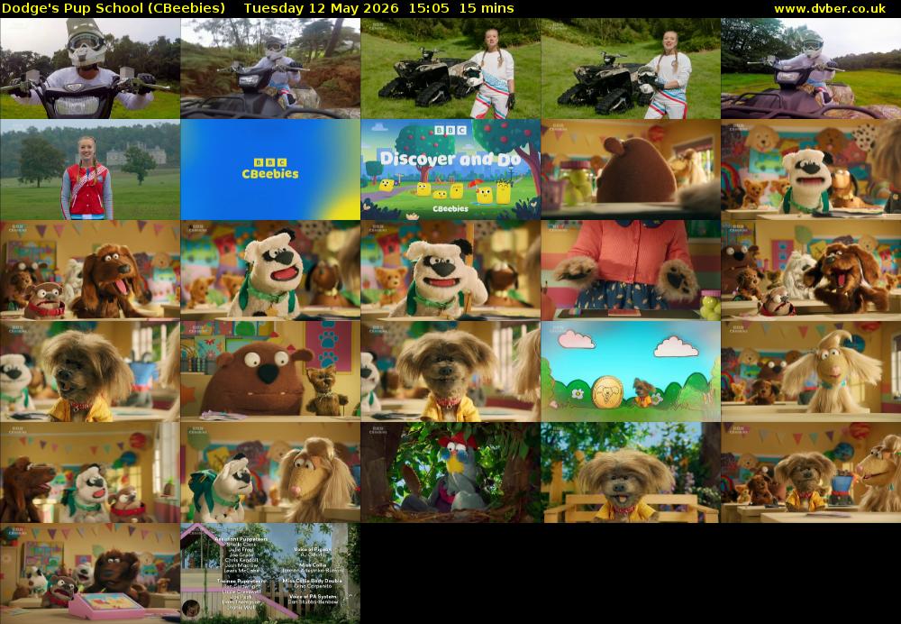 Dodge's Pup School (CBeebies) Tuesday 12 May 2026 15:05 - 15:20