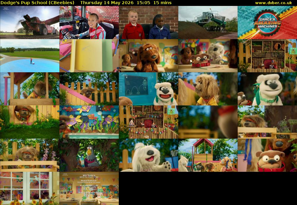 Dodge's Pup School (CBeebies) Thursday 14 May 2026 15:05 - 15:20