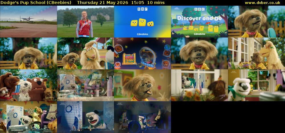 Dodge's Pup School (CBeebies) Thursday 21 May 2026 15:05 - 15:15