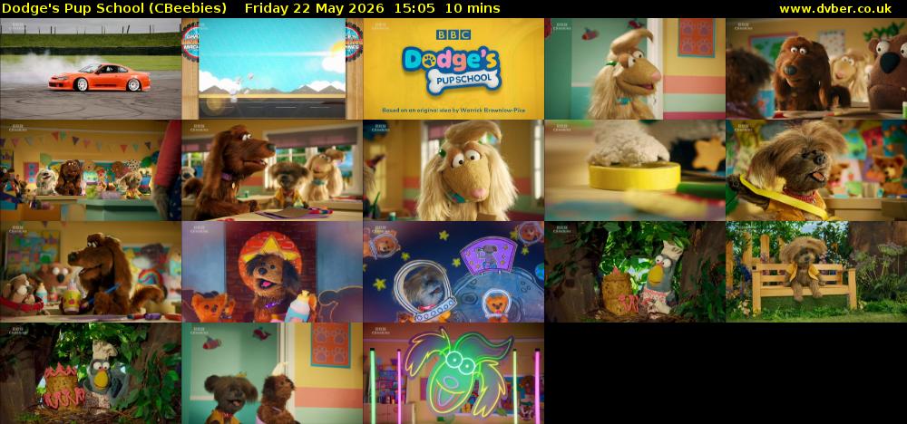 Dodge's Pup School (CBeebies) Friday 22 May 2026 15:05 - 15:15
