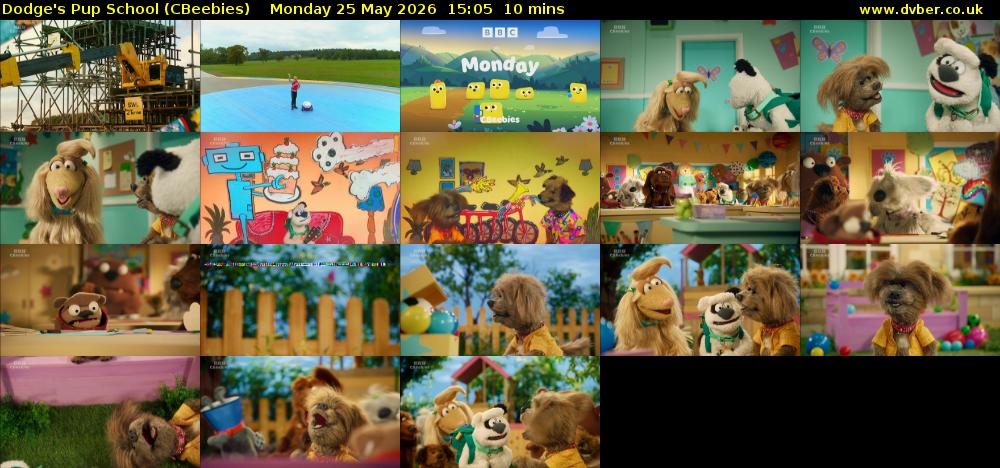 Dodge's Pup School (CBeebies) Monday 25 May 2026 15:05 - 15:15