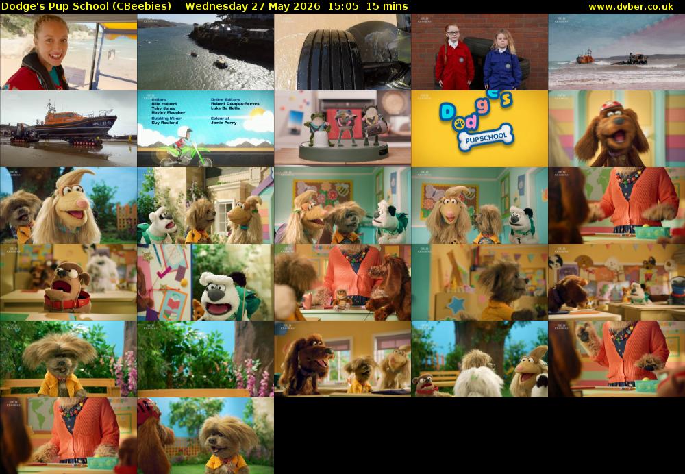 Dodge's Pup School (CBeebies) Wednesday 27 May 2026 15:05 - 15:20