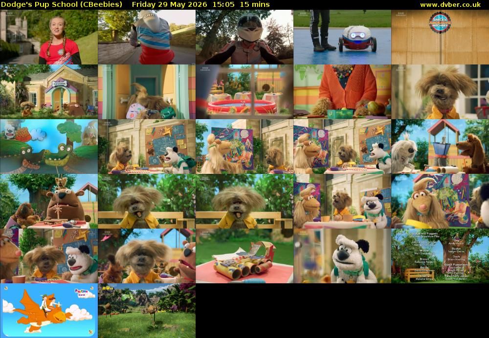 Dodge's Pup School (CBeebies) Friday 29 May 2026 15:05 - 15:20