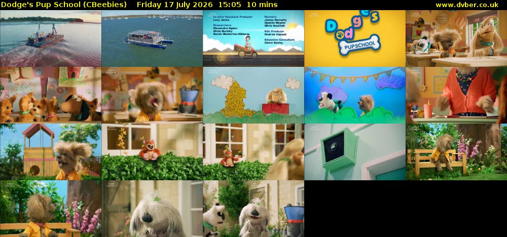 Dodge's Pup School (CBeebies) Friday 17 July 2026 15:05 - 15:15