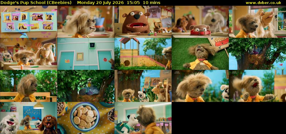 Dodge's Pup School (CBeebies) Monday 20 July 2026 15:05 - 15:15