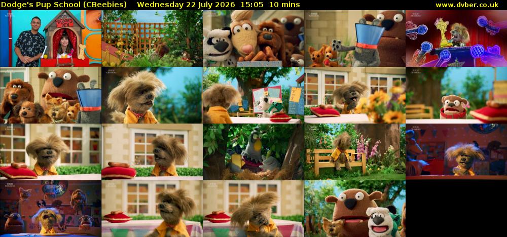 Dodge's Pup School (CBeebies) Wednesday 22 July 2026 15:05 - 15:15