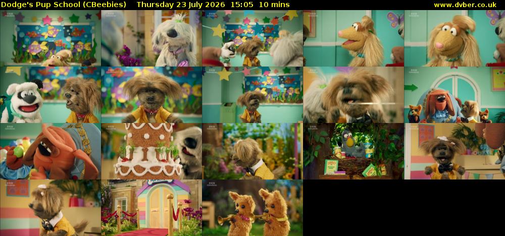 Dodge's Pup School (CBeebies) Thursday 23 July 2026 15:05 - 15:15