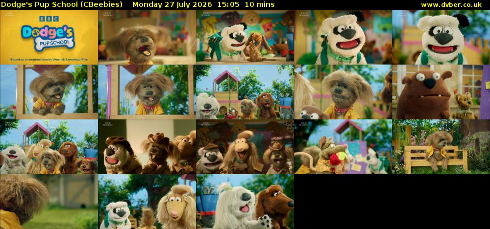 Dodge's Pup School (CBeebies) Monday 27 July 2026 15:05 - 15:15
