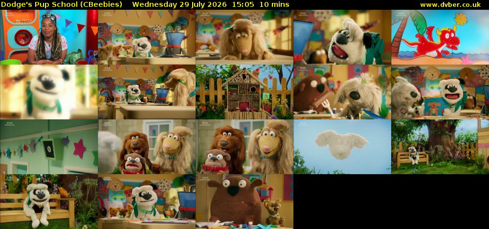 Dodge's Pup School (CBeebies) Wednesday 29 July 2026 15:05 - 15:15