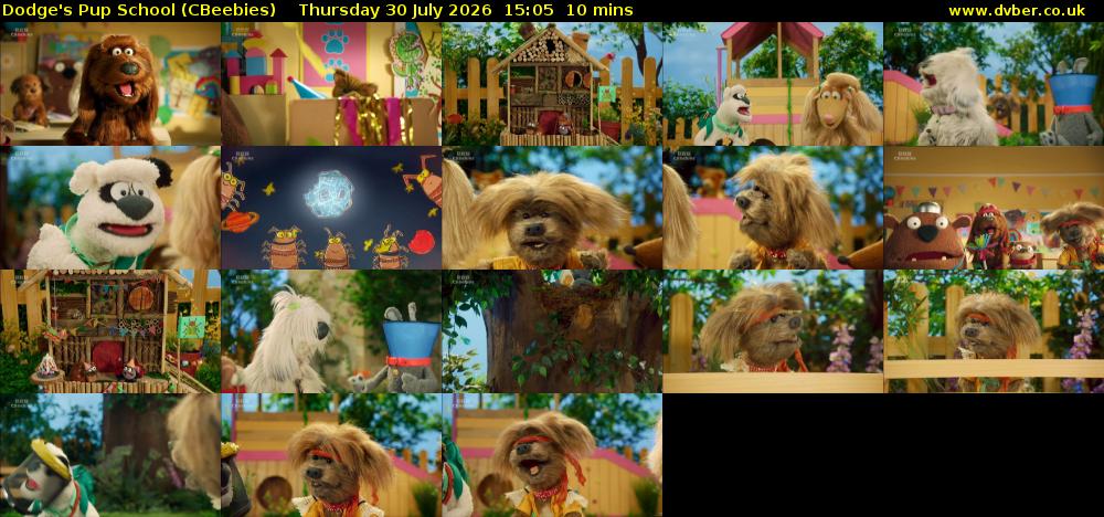 Dodge's Pup School (CBeebies) Thursday 30 July 2026 15:05 - 15:15