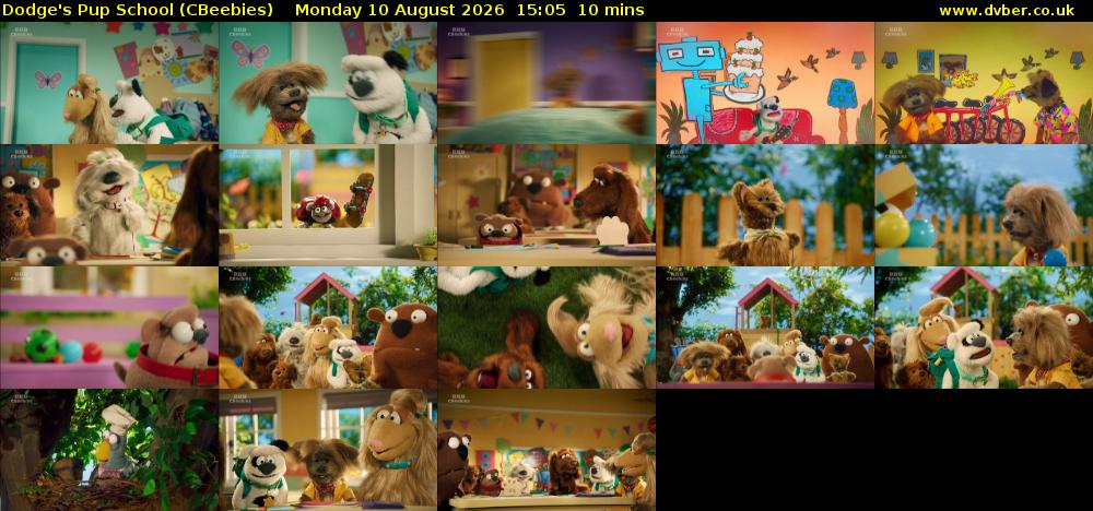 Dodge's Pup School (CBeebies) Monday 10 August 2026 15:05 - 15:15