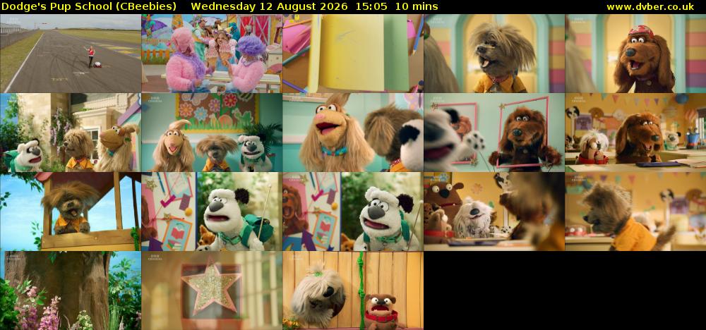 Dodge's Pup School (CBeebies) Wednesday 12 August 2026 15:05 - 15:15