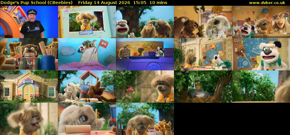 Dodge's Pup School (CBeebies) Friday 14 August 2026 15:05 - 15:15