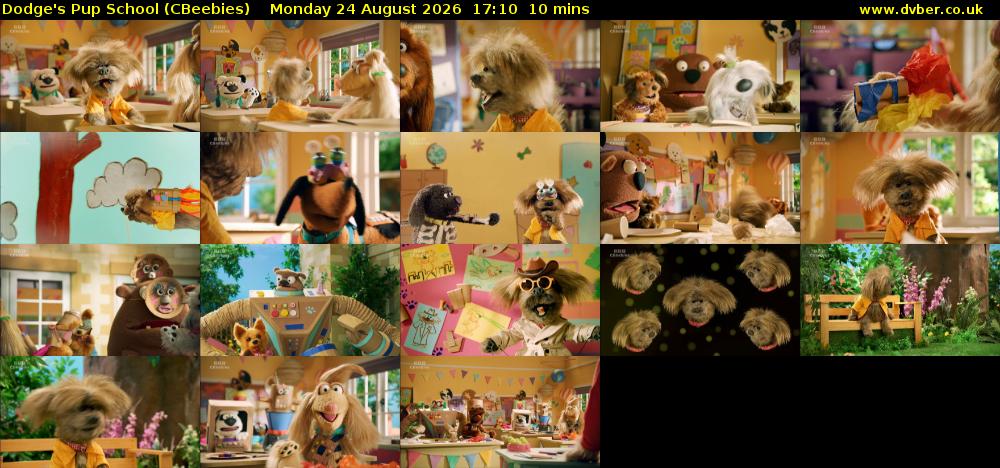 Dodge's Pup School (CBeebies) Monday 24 August 2026 17:10 - 17:20