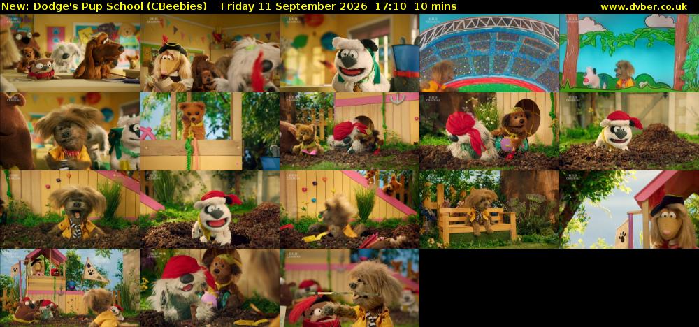 Dodge's Pup School (CBeebies) Friday 11 September 2026 17:10 - 17:20