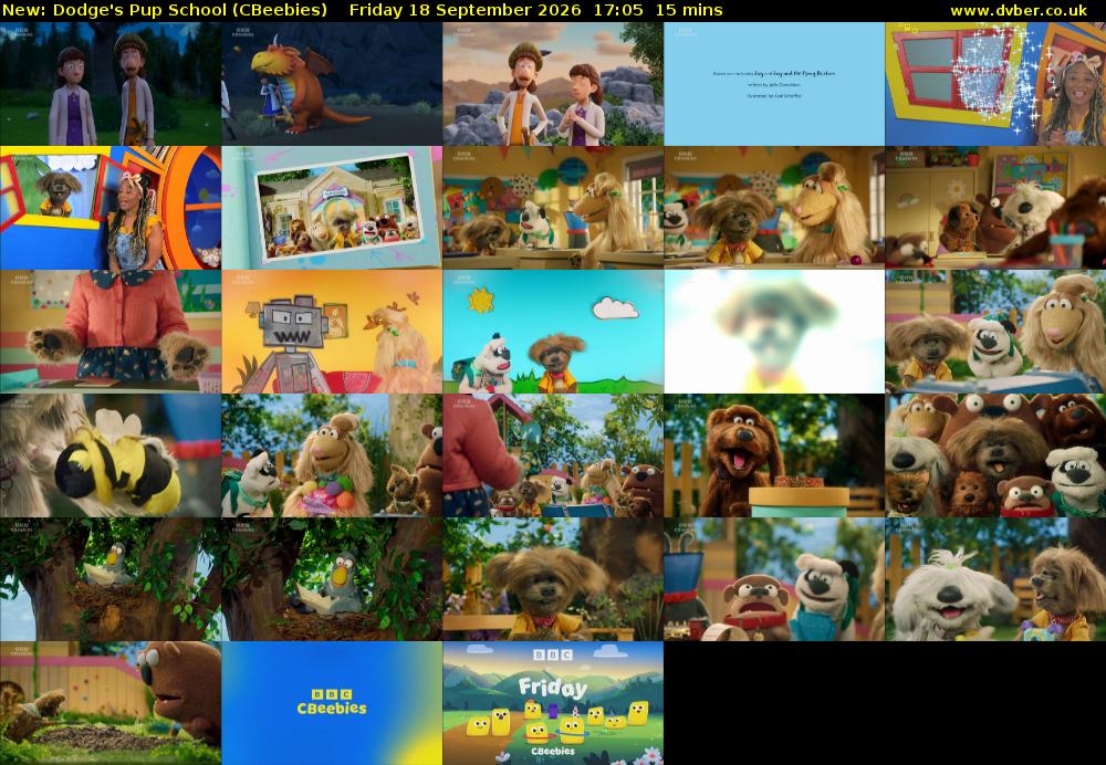 Dodge's Pup School (CBeebies) Friday 18 September 2026 17:05 - 17:20
