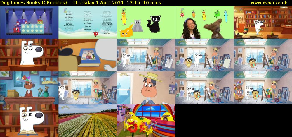 Dog Loves Books (CBeebies) Thursday 1 April 2021 13:15 - 13:25