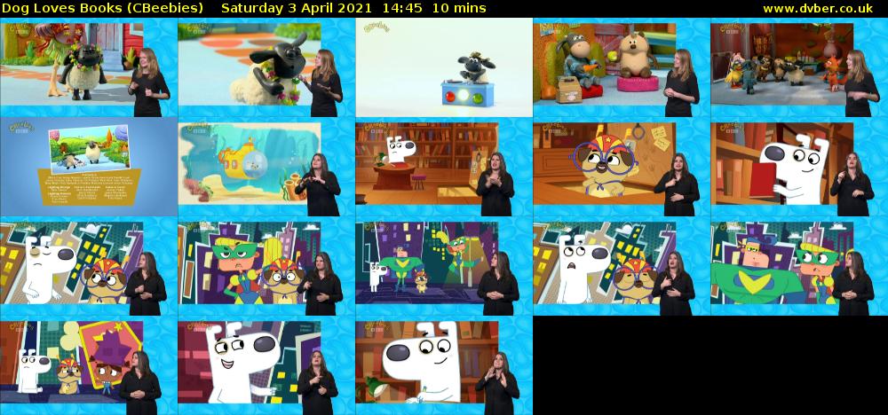Dog Loves Books (CBeebies) Saturday 3 April 2021 14:45 - 14:55
