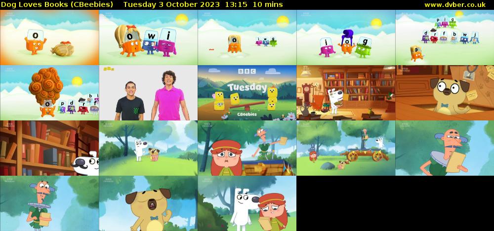 Dog Loves Books (CBeebies) Tuesday 3 October 2023 13:15 - 13:25