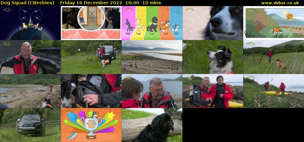 Dog Squad (CBeebies) Friday 16 December 2022 16:00 - 16:10