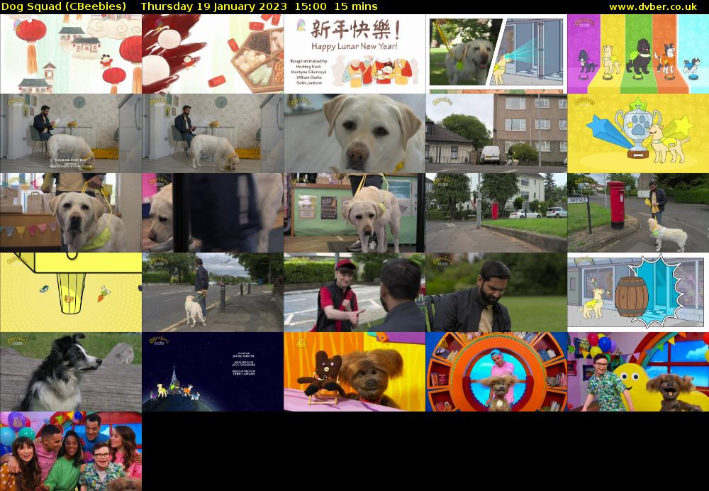 Dog Squad (CBeebies) Thursday 19 January 2023 15:00 - 15:15