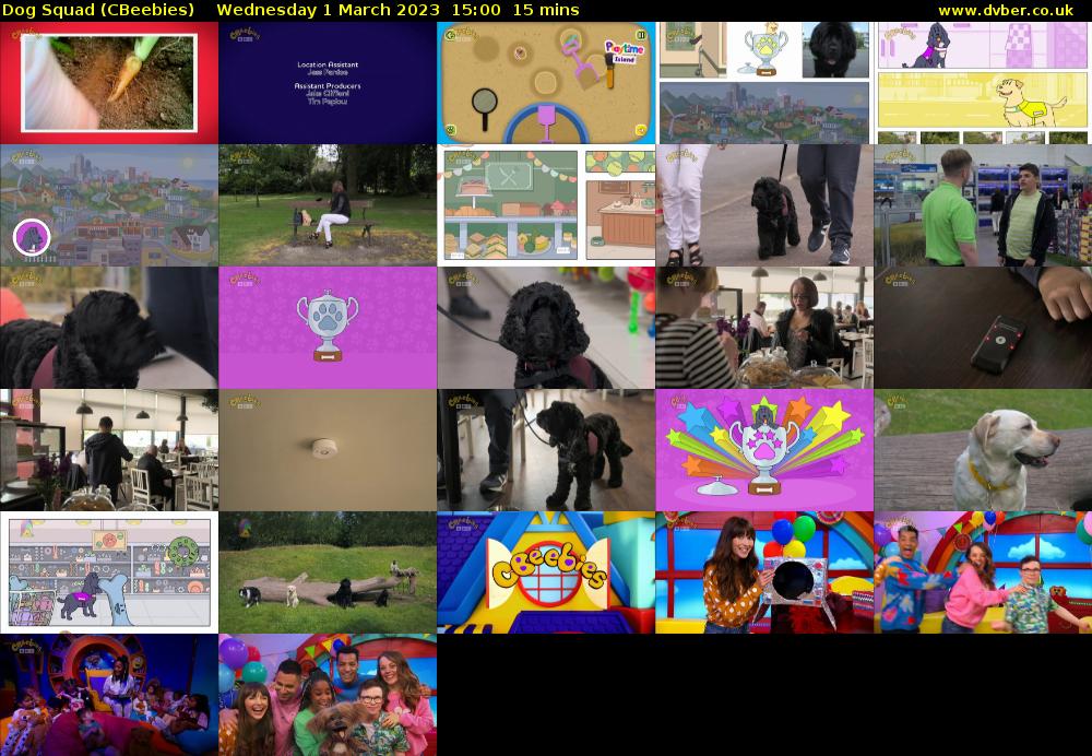 Dog Squad (CBeebies) Wednesday 1 March 2023 15:00 - 15:15