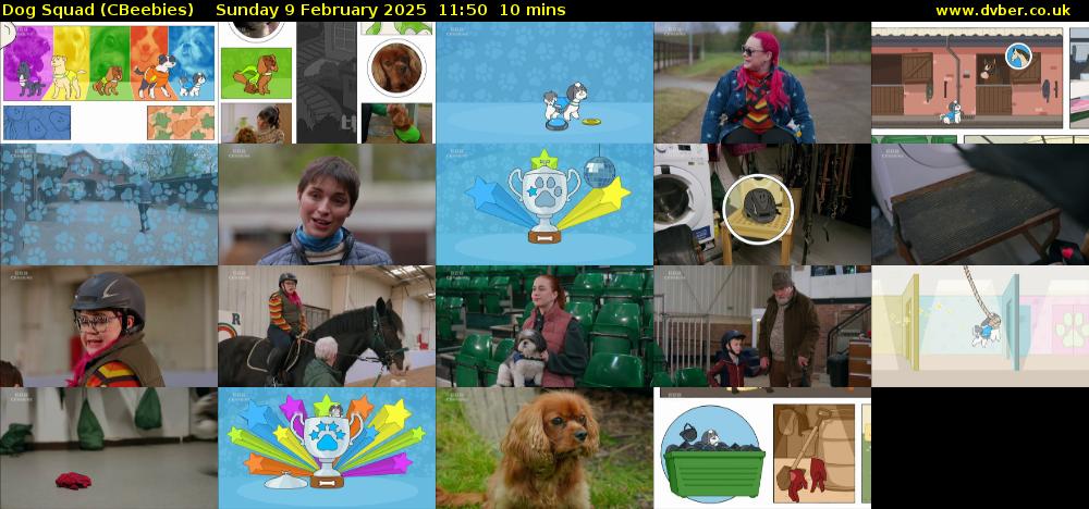 Dog Squad (CBeebies) Sunday 9 February 2025 11:50 - 12:00