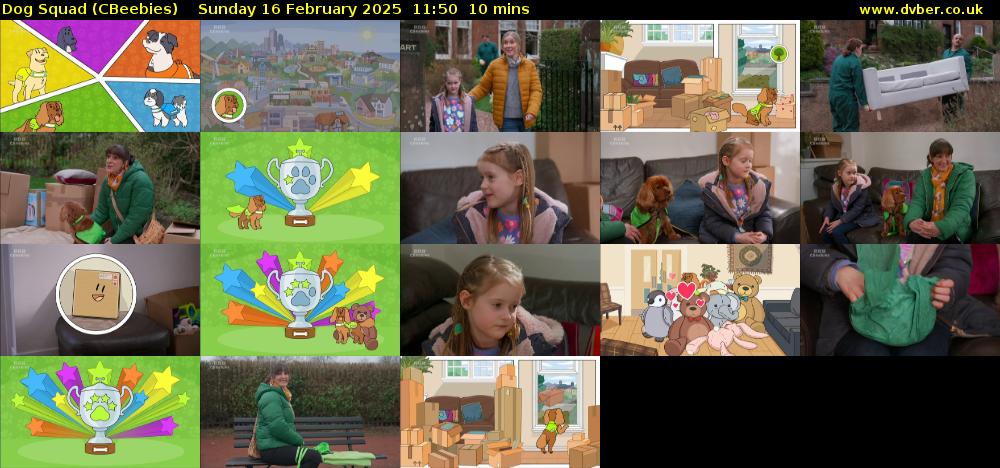 Dog Squad (CBeebies) Sunday 16 February 2025 11:50 - 12:00