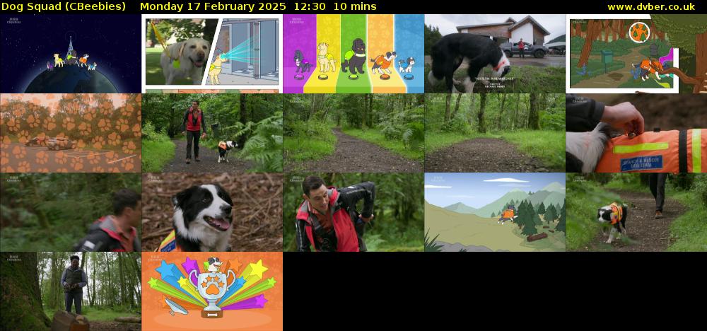 Dog Squad (CBeebies) Monday 17 February 2025 12:30 - 12:40