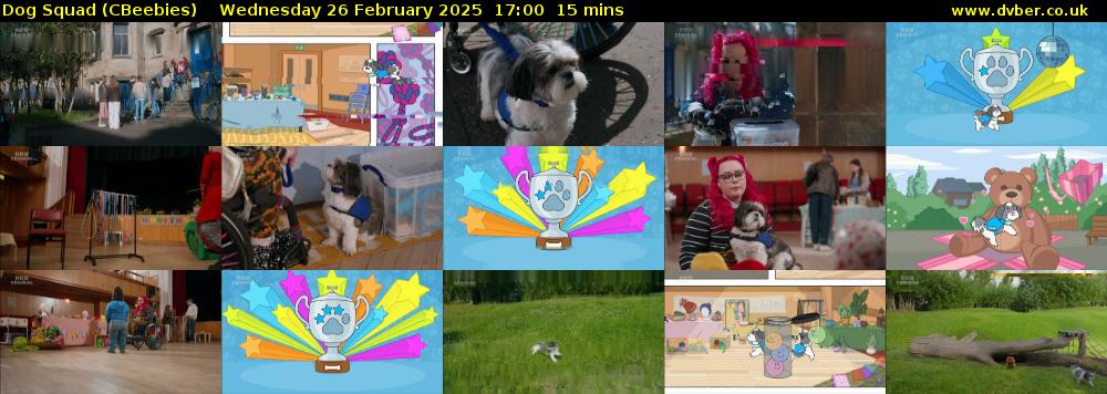 Dog Squad (CBeebies) Wednesday 26 February 2025 17:00 - 17:15