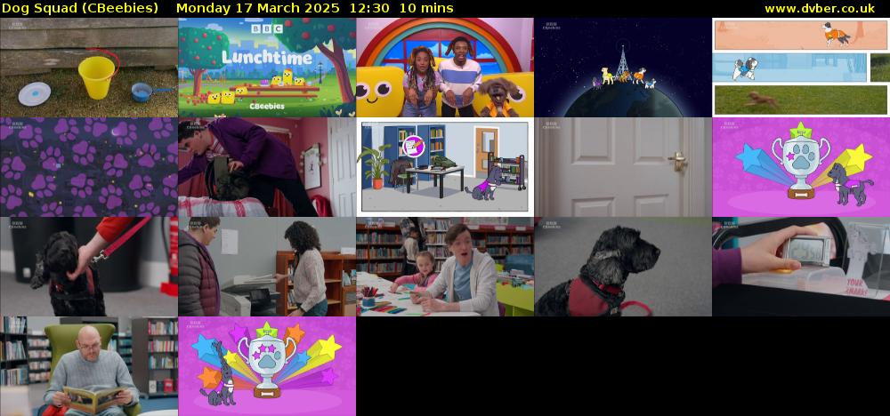 Dog Squad (CBeebies) Monday 17 March 2025 12:30 - 12:40