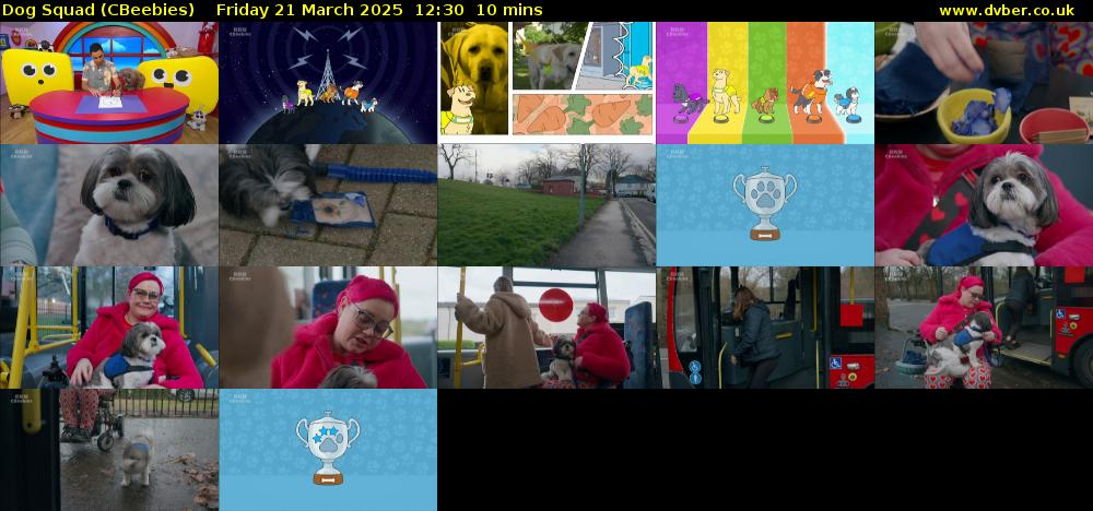 Dog Squad (CBeebies) Friday 21 March 2025 12:30 - 12:40
