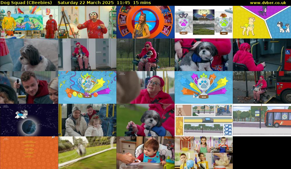Dog Squad (CBeebies) Saturday 22 March 2025 11:45 - 12:00