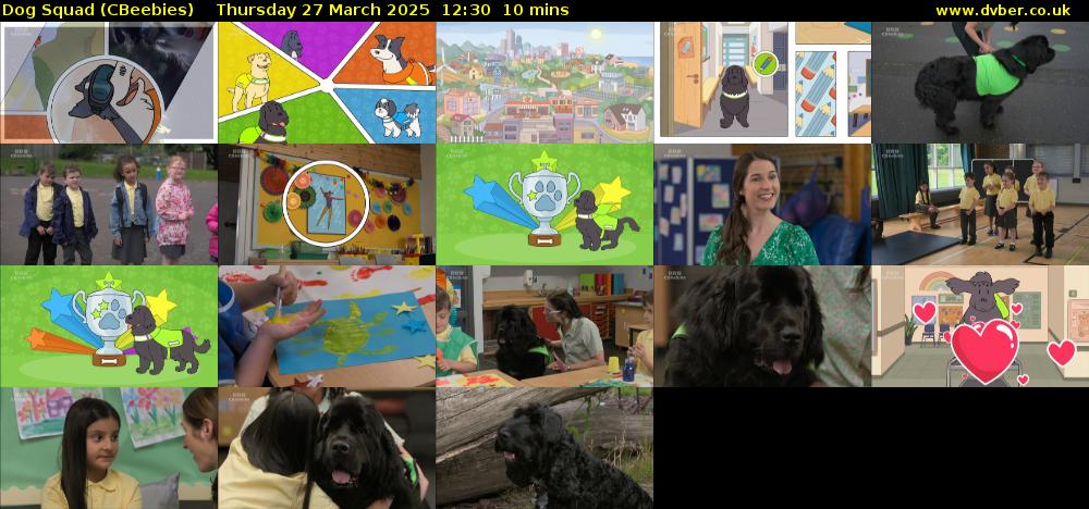 Dog Squad (CBeebies) Thursday 27 March 2025 12:30 - 12:40