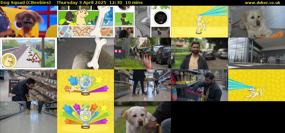 Dog Squad (CBeebies) Thursday 3 April 2025 12:30 - 12:40