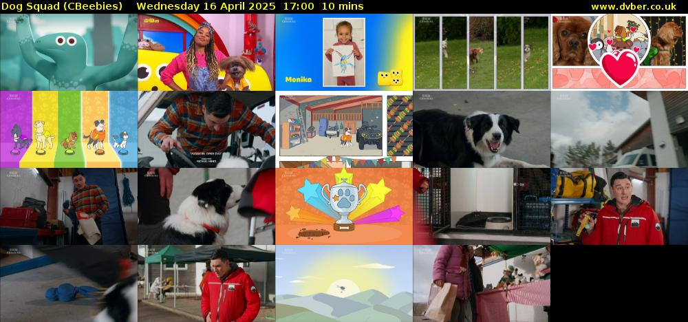 Dog Squad (CBeebies) Wednesday 16 April 2025 17:00 - 17:10