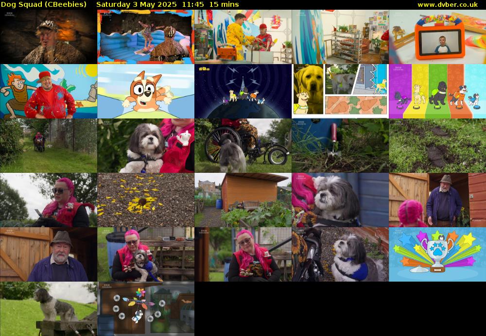 Dog Squad (CBeebies) Saturday 3 May 2025 11:45 - 12:00