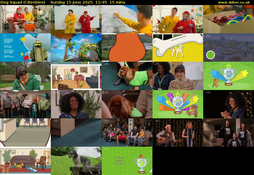 Dog Squad (CBeebies) Sunday 15 June 2025 11:45 - 12:00