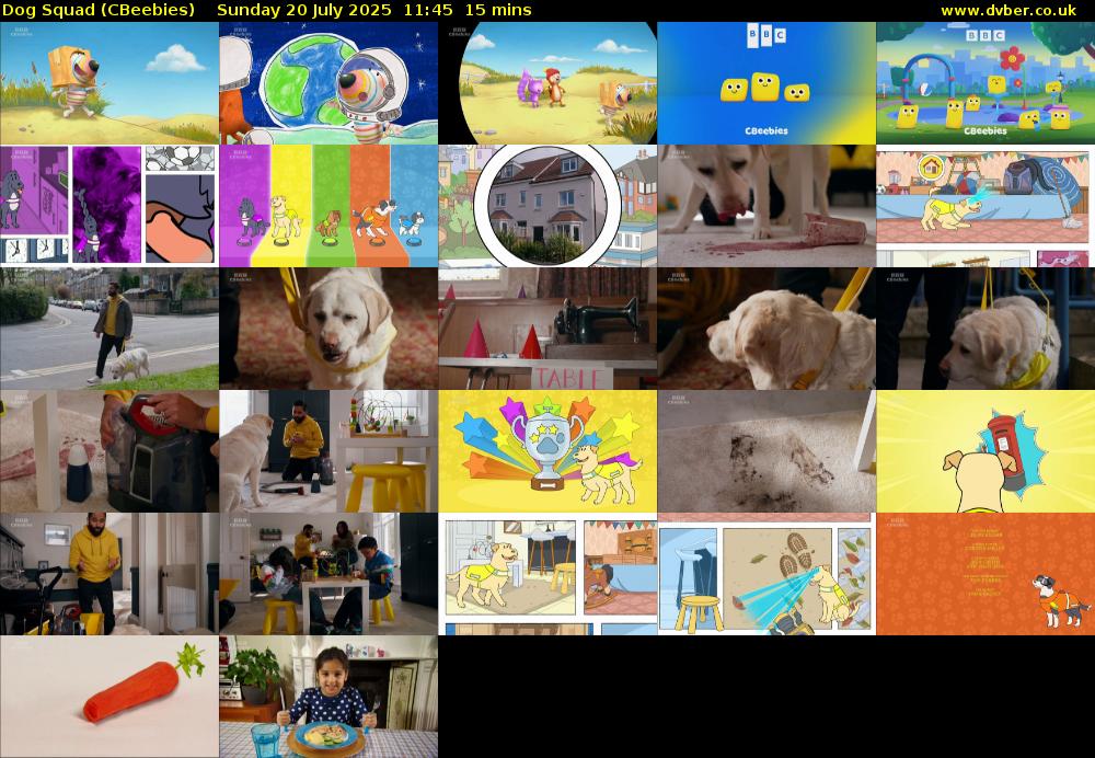 Dog Squad (CBeebies) Sunday 20 July 2025 11:45 - 12:00