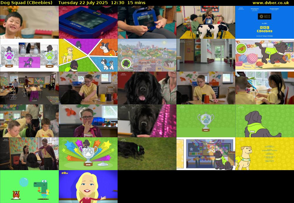 Dog Squad (CBeebies) Tuesday 22 July 2025 12:30 - 12:45