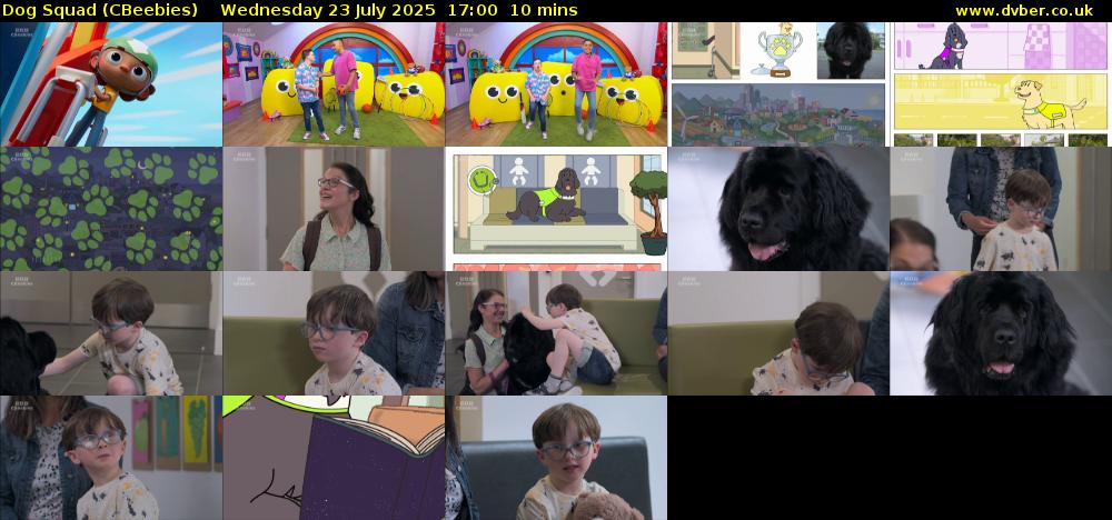 Dog Squad (CBeebies) Wednesday 23 July 2025 17:00 - 17:10