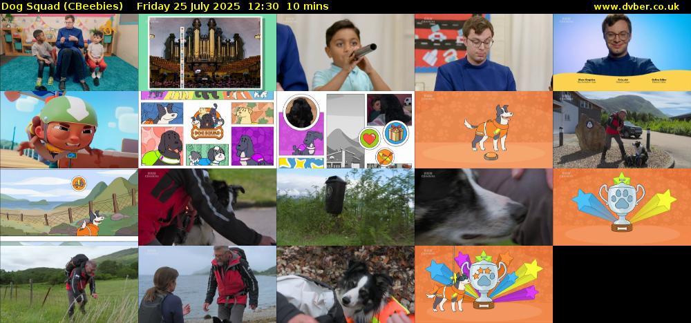Dog Squad (CBeebies) Friday 25 July 2025 12:30 - 12:40