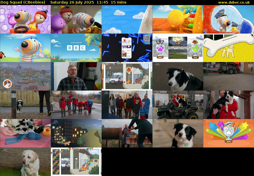 Dog Squad (CBeebies) Saturday 26 July 2025 11:45 - 12:00